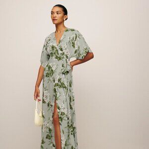 Reformation Winslow Floral Wrap Dress in Tea Garden - Size Large - New with Tags